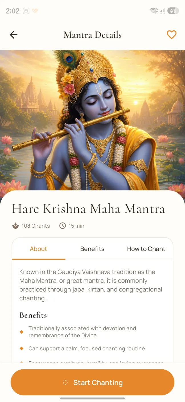 Hare Krishna mantra details, benefits, and chanting guidance